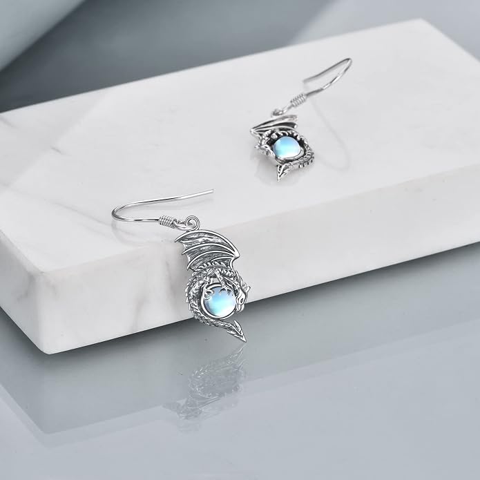 Butterflygold/Cat/dog/Dragonfly/Orca/Bee/Amber/Axolotl/Toothless/Hedgehog/Dragon/Snake/Horse/Mushroom/Anime/Dragonfly Earring for Women Sterling Silver Animals Drop Earring Jewelry Hypoallergenic (silver-butterfly)