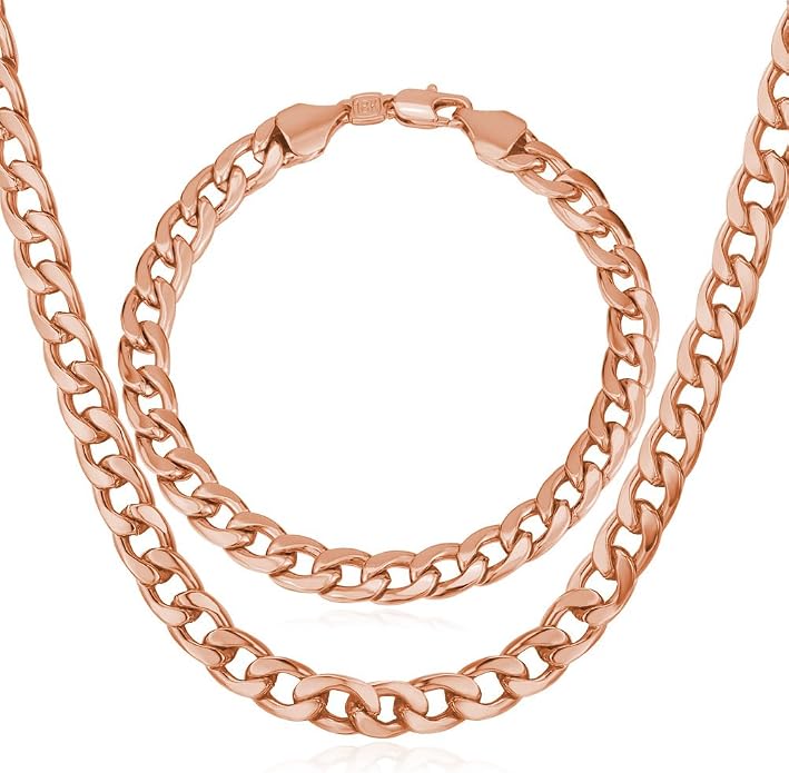U7 Cuban Link Chain for Men Women Stainless Steel Curb Necklace, 7/9/12/15 MM Chunky Chain Silver/Gold/Black Mens Hip Hop Jewelry 18''-30''
