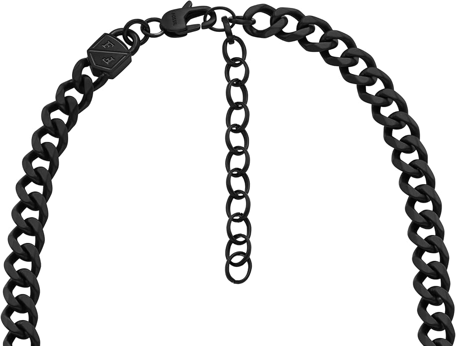Fossil Men's Stainless Steel or Leather Necklace for Men