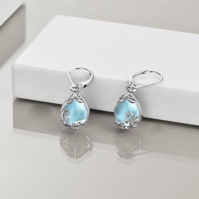 Celtic Filigree Earrings for Women Gemstone Jewelry Gifts