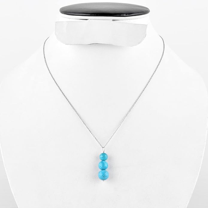 Natural Gemstone Pendant Necklace for Women Handmade Birthstone Healing Crystal Jewelry Chain 20" Stone Birthday Christmas Wedding Gifts for Her