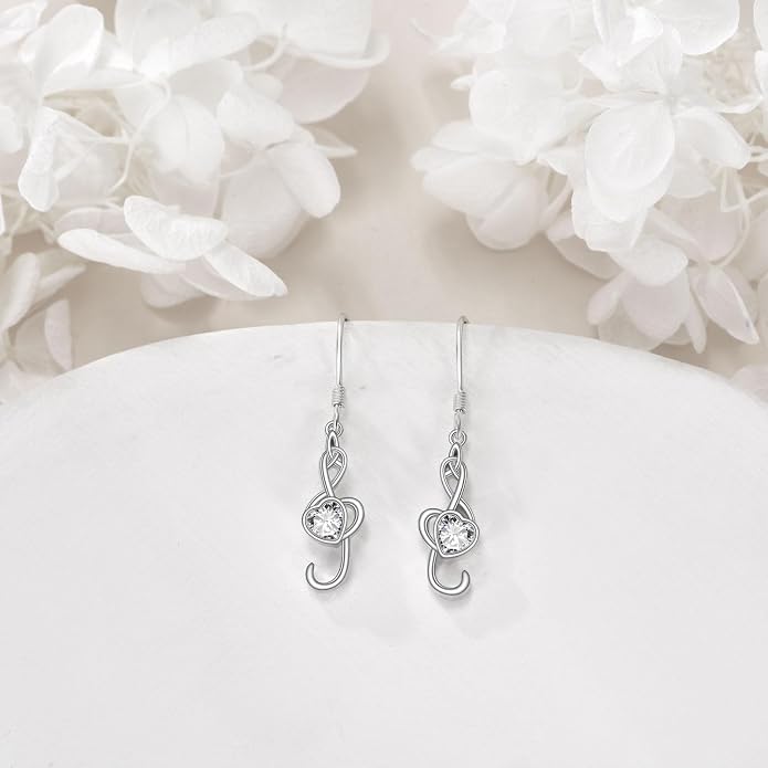 AOBOCO Abalone Shell Earrings for Women 925 Sterling Silver Airplane Celtic Knot Dangle Leverback Earrings Jewelry Mothers Day Birthday Gifts for Mom Friends