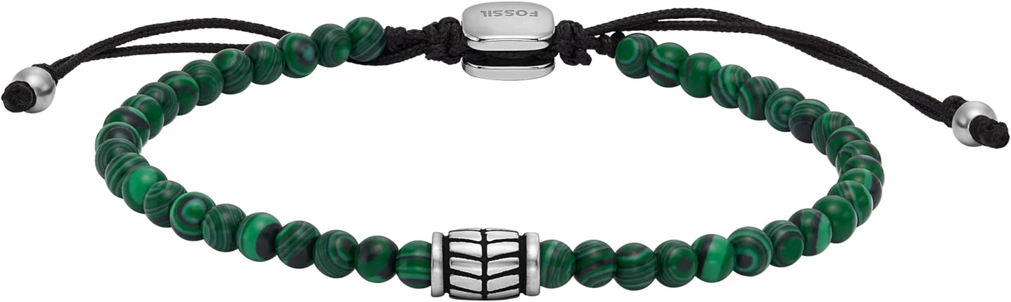 Fossil Men's Stainless Steel and Genuine Leather and/or Beaded Bracelet for Men