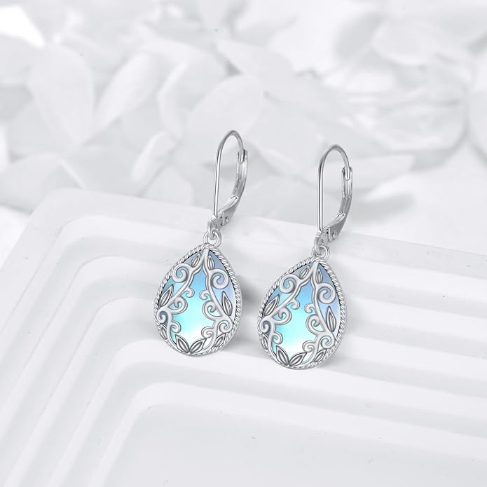 Teardrop Earrings Sterling Silver Filigree Irish Celtic Teardrop Drop Earrings Jewelry Gifts For Women