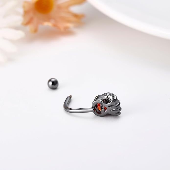 Sun/Skeleton Hand Belly Button Ring S925 Sterling Silver Belly Button Ring Gift For Women Birthday Gift