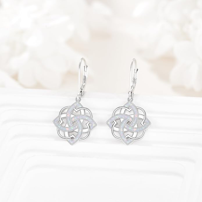 Lotus Earrings Sterling Silver Lotus Flower Dangle Drop Earrings Yoga Jewelry Gifts for Women