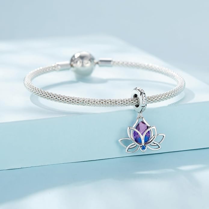 NINGAN 925 Sterling Silver Charm Golden Love Charm Buckle Safety Chain Travel Bead Firefly Dragonfly Pendant, Suitable for Women Bracelet and Necklace as Gift from Mom and Friends