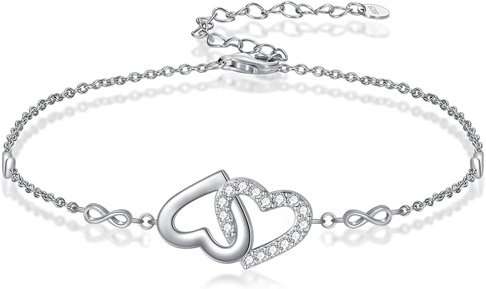 Ankle Bracelets for Women, 925 Sterling Silver Infinity/Heart/Pineapple/Butterfly/Turtle/Evil Eye/Sand Dollar Anklets Waterproof, Christmas Birthday Bracelet Anklets Jewelry Gift Adjustable