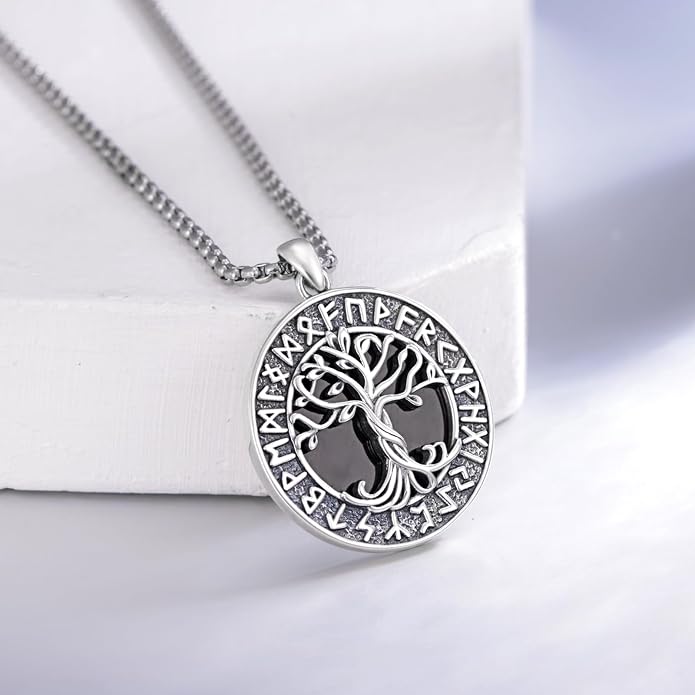 Viking Necklace for Men 925 Sterling Silver Viking Norse Pagan Jewelry Gifts for Women