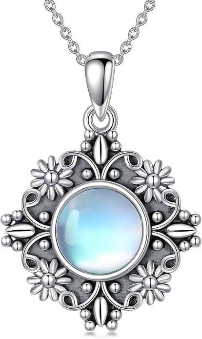 PELOVNY Celtic Knot Necklaces for Women 925 Sterling Silver Gemstone/Birthstone Teardrop Infinity Necklace Irish Celtic Pendant Jewelry Gifts for Mom Daughter Wife