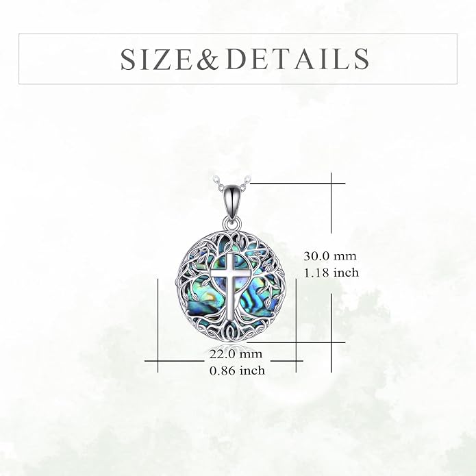 YFN Tree of Life Necklace Sterling Silver Celtic Knot Tree Pendant Jewelry Gifts for Women Men