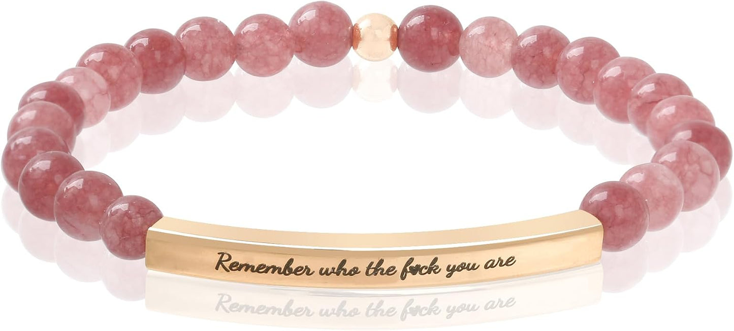 Dont Let The Hard Days Win Bracelet - Gold Hard Day Motivational Bangle Stainless Steel Engraved Words, Inspirational Chain Jewelry Gifts for Women Friend