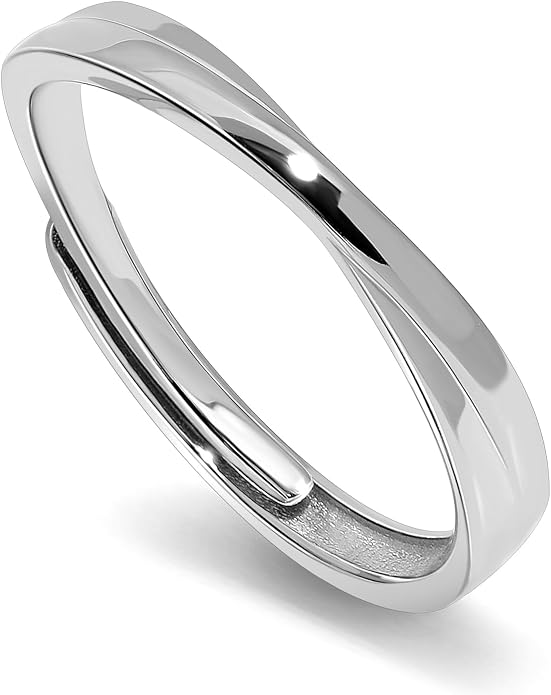 Meissa 925 Sterling Silver Celtic Knot Ring for Couples 2 Pcs Couple Rings Handmade Matching Promise Rings Rings Size Adjustable Bridal Jewelry