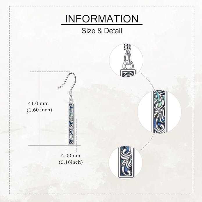 Abalone Shell/Onyx Filigree Mushroom Dangle Earrings Sterling Boho Western Jewelry Gift for Women