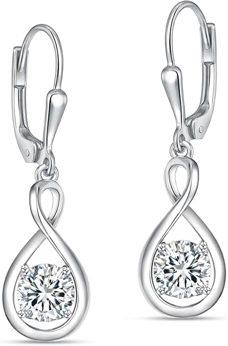LeCalla 925 Sterling Silver Leverback Drop Earrings | Lightweight Italian Teardrop Dangle Earring for Women
