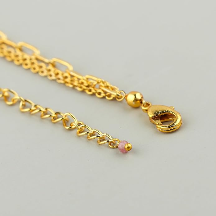 Beads With Pearl 3 Layered Necklaces for Women 14k Gold Plated Dainty Stackable Choker Necklaces for Women Trendy Layering, Cuban Link, Paperclip Chain, For Women Gifts