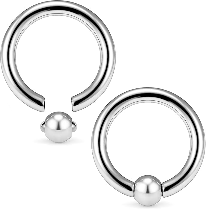 20G-2G ASTM F136 Titanium Septum Rings Nose Ring Hoops Circular Barbell Helix Snug Tragus Rook Daith Cartilage Earring Sneke Bites Lip Ring Hoop Smiley Piercing Jewelry for Women Men 6mm-19mm