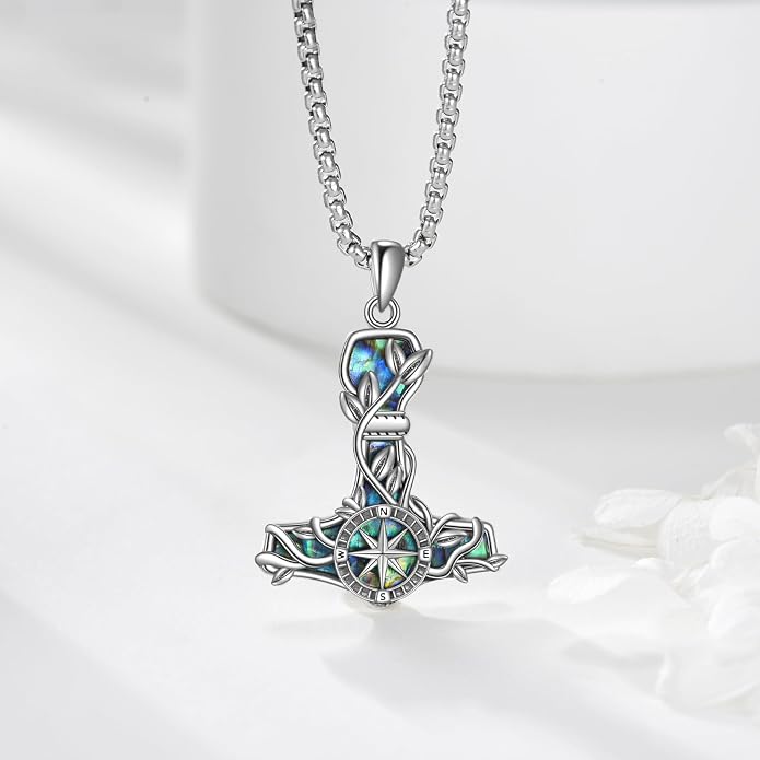 Compass Necklace Sterling Silver Compass Pendant Necklace for Women Inspirational Graduation Jewelry for Women Her Men