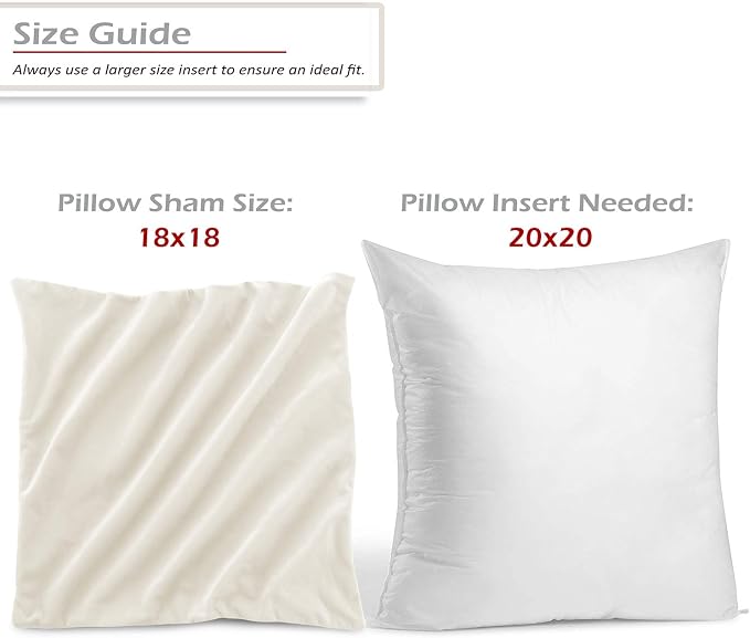 Nestl Throw Pillow Covers, Cozy Velvet Decorative Off White Pillow Covers 18 x 18 Inches, Soft Solid Couch Pillow Covers for Sofa, Bed and Car, Set of 2