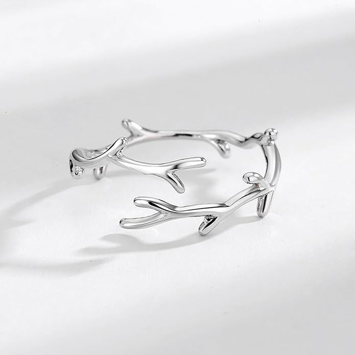 925 Sterling Silver Ring Minimalist Adjustable Rings Band Handmade Rings for Women Girls
