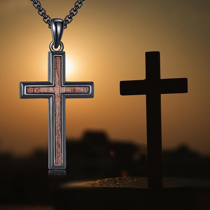 Cross Necklace 925 Sterling Silver Cross Faith Pendant Christian Jewelry Gifts for Women Men