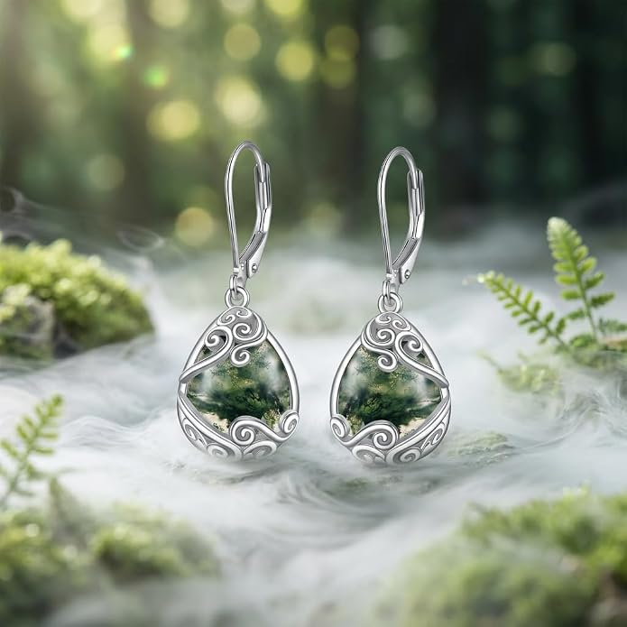 Teardrop Tree of Life/Filigree Earrings for Women Dangle Leverback Earrings Jewelry Gift Anniversary For Her