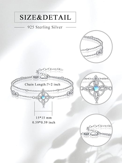 Ankle/Bracelet for Women Sterling Silver Sea Turtle/Butterfly/Mustard Seed/Sister/Sunflower/Elephant Gifts for Birthday Summer Beach Jewelry for Mom Wife Daughter Friend
