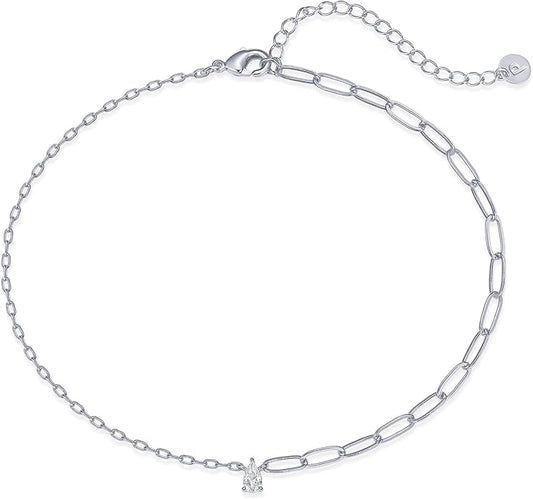 PAVOI 14K Gold Plated Anklet for Women - Trendy Link Chain Ankle Bracelet Summer Jewelry - Boho Dainty Anklets with Cubic Zirconia, Beaded, Evil Eye, Star, Station, Pearls Adjustable Gold Jewelry