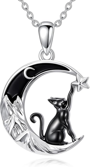 Tree of Life/Cat/Horse/Turtle/Sun/Cow Pendant Crescent Moon Necklace Anniversary Graduation Birthday for Grandma Women Wife Daughter(with Gift Box)