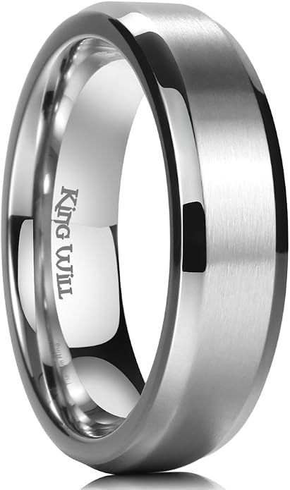 King Will Titanium Wedding Band for Men Women- 3-10mm Width Black/Sliver/Gold High Purity Titanium Promise Wedding Ring Comfort Fit for Daily Wear Size 6-14