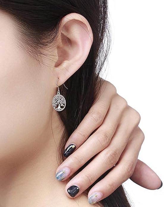 Aniu Tree of Life Earrings for Women Turquoise Malachite Teardrop Dangle Earrings for Women Sterling Silver Anniversary Birthday Drop Dangle Earrings Jewelry Gifts