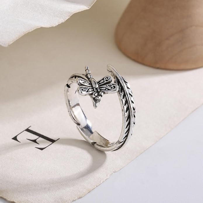925 Sterling Silver Ring Minimalist Adjustable Rings Band Handmade Rings for Women Girls