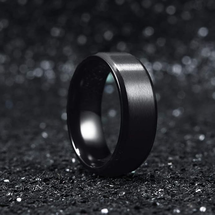 King Will Titanium Wedding Band for Men Women- 3-10mm Width Black/Sliver/Gold High Purity Titanium Promise Wedding Ring Comfort Fit for Daily Wear Size 6-14