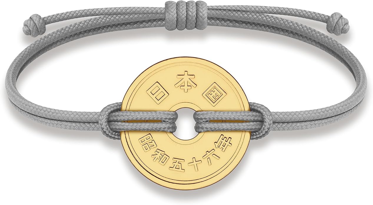 HOBBY OF KINGS Good Luck Coin Bracelet | 18k Gold Plated Wristband | Handmade Jewelry for Collectors and History Lovers