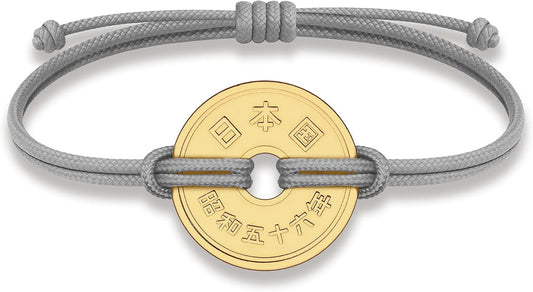 HOBBY OF KINGS Good Luck Coin Bracelet | 18k Gold Plated Wristband | Handmade Jewelry for Collectors and History Lovers