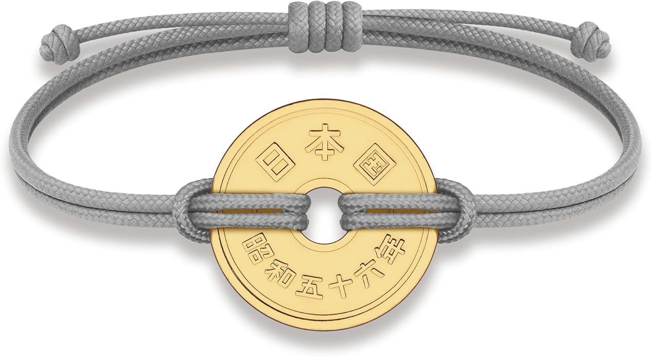 HOBBY OF KINGS Good Luck Coin Bracelet | 18k Gold Plated Wristband | Handmade Jewelry for Collectors and History Lovers