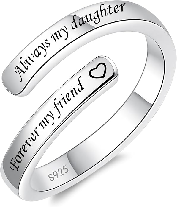 Silver Adjustable Ring Inspirational Jewelry S925 Sterling Wrap Open Ring for Women