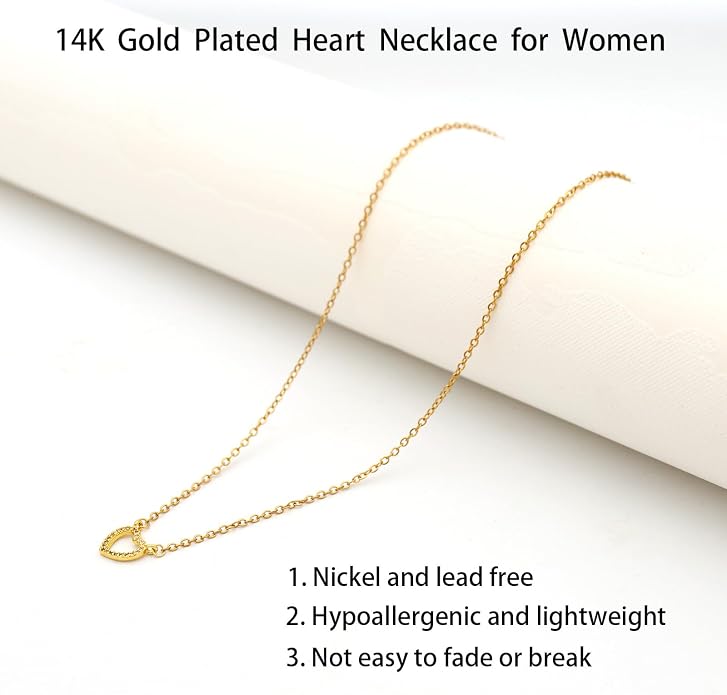 14K Gold Plated Paper Clip Chain Link Necklace Satellite Cross Key Starfish Turquoise Heart Necklace for Women