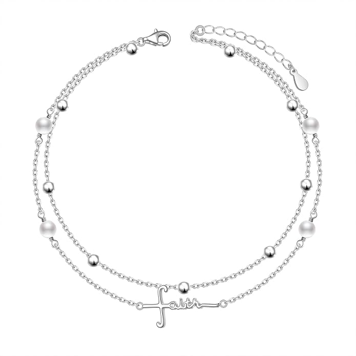 Yearace Anklet for Women S925 Sterling Silver Adjustable Foot Beaded Chain Lotus Flower Claddagh Dragonfly Witches Knot Ankle Bracelet Summer Beach Anklets Jewelry Gift