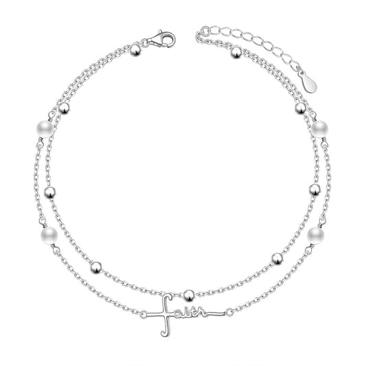 Yearace Anklet for Women S925 Sterling Silver Adjustable Foot Beaded Chain Lotus Flower Claddagh Dragonfly Witches Knot Ankle Bracelet Summer Beach Anklets Jewelry Gift