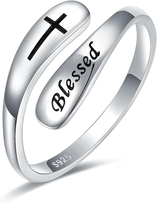 925 Sterling Silver Inspirational Adjustable Rings - Personality Encouragement Jewelry Gift For Women