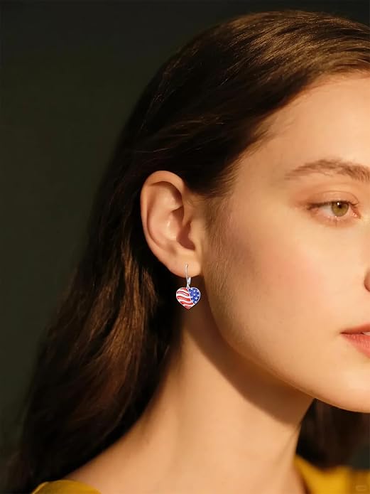 Seiyang Dangle Earrings 925 Sterling Silver Animal/American Flag/Turquoise Dangle Drop Earrings Jewelry Gifts for Women