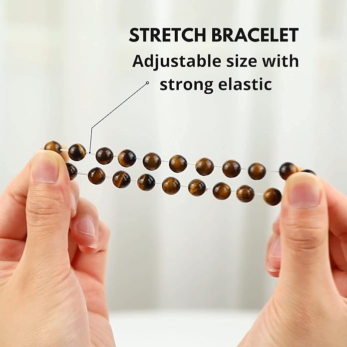Crystal Vibe - Healing Crystal Bracelet for Women & Men | Natural Gemstone Bead Bracelet | Adjustable Handmade Energy Stone Bracelet | Bracelet for Meditation, Yoga & Daily Wear | Multiple Types