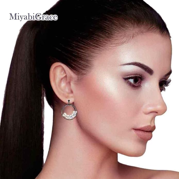 Dangle Silver Invisible Clip On Earrings for Women Not Pierced Gold Crystal Rhinestone Comfortable Hoop Fringe Long Chain Clip On Earrings