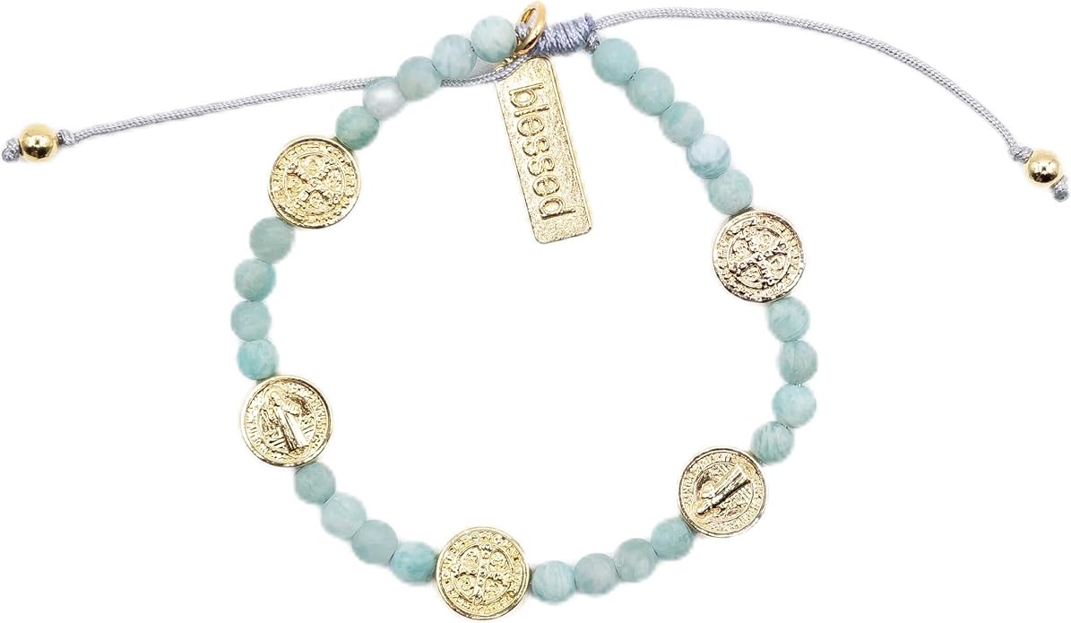 My Saint My Hero Benedictine Blessing Bracelets – Handwoven Spiritual Protection with Medals Hand-Cast In Italy at Sacred Site