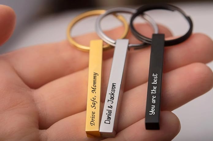 Ship Next Day, Personalized 3D Bar Name Necklace for Women, Custom Engraved Nameplate Necklaces for Men, Valentine Anniversary Dainty Jewelry Gifts for Girlfriend Boyfriend BFF