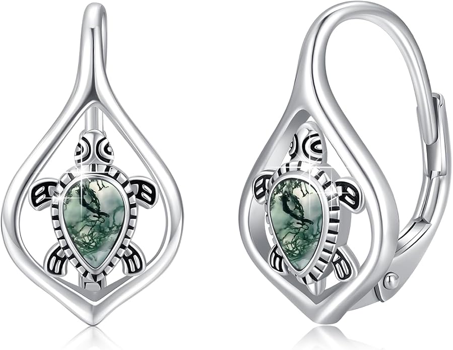 Cute Animal Leverback Earring 925 Sterling Silver Summer Bohemia Beach Theme Earrings for Women
