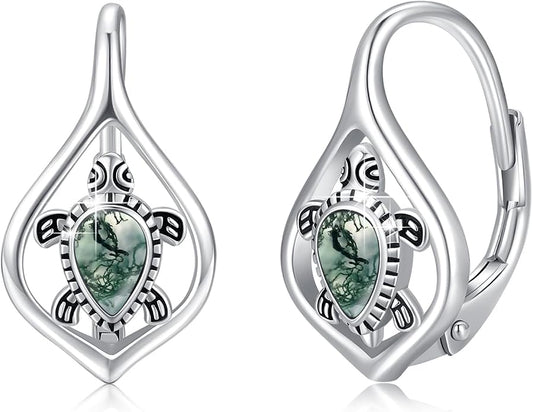 Cute Animal Leverback Earring 925 Sterling Silver Summer Bohemia Beach Theme Earrings for Women