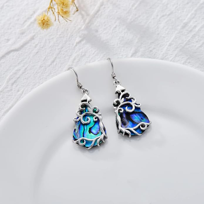 Midari Heart Dangle Earrings 925 Sterling Silver Leverback Drop Earrings Teacher Music Art Jewelry Gifts for Women Students Apple/Guitar/Palette/Note Design