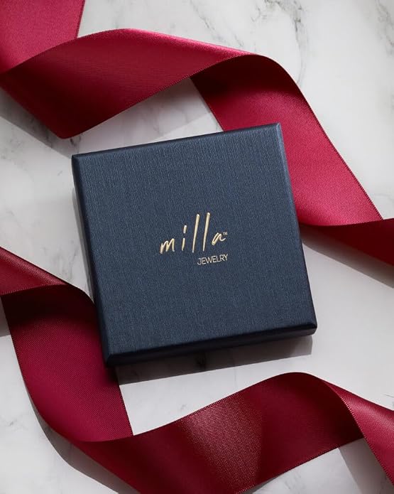 Milla Sterling Silver Rings for Women - Dainty Stackable Open Circle & Chain Gold Rings